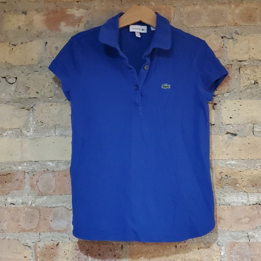 Lacoste Kids Royal Blue Polo Shirt with Crocodile Logo